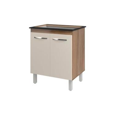 Imagem de Mobília Decor, Balcão Armário de Cozinha Para Fogão Cooktop 5 Bocas Fran Mobília Decor Savana Off White