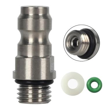 Imagem de Adaptador universal de plugue de desconexão rápida de 8 mm M8x1 rosca macho aço inoxidável PCP Paintball acessórios de carregamento