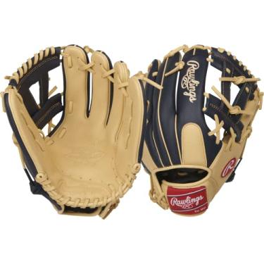 Imagem de Rawlings Série de luvas de beisebol Select Pro Lite, modelo Manny Machado, 29,2 cm, mão direita, camelo/azul marinho, SPL150MMC-6/0