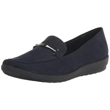 Imagem de Easy Spirit Mocassim feminino Arena casual sem cadarço, Azul 400, 9 Wide