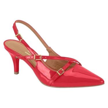 Imagem de Sapato Vizzano Scarpin Slingback Feminino 1185.1124 (Vermelho, BR, Adulto, Numérico, 36)