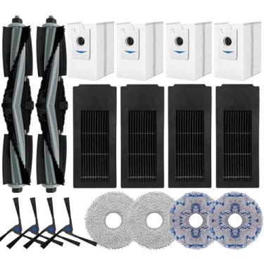Imagem de DEEBOT X2 Omni Peças de reposição para ECOVACS DEEBOT X2 Omni / X2 / X2 Pro Robot Vacuum, 2 escovas de borracha principais, 4 escovas laterais, 4 filtros Hepa, 4 sacos de poeira, 4 panos de esfregão