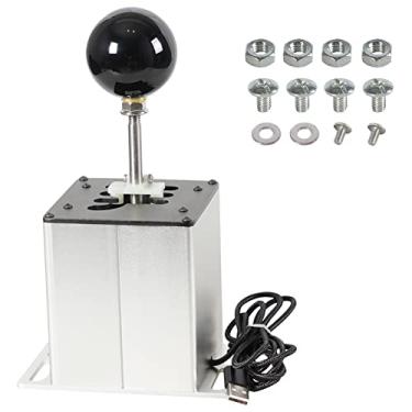 Imagem de GSTP PC USB Simulator Shifter Compatible with G29 G27 G25 G920 T300RS/GT Steering Wheel Sequential H Gear Shifter Compatible with ATS ETS Dust WRC Sim Racing Games 6+R Silver