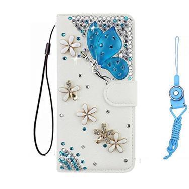 Imagem de Capa HTC One A9, Bling Crystal Diamonds Couro PU Flip Slots Carteira Bolsa Capa Capa Capa para HTC One A9