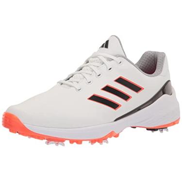 Imagem de adidas Tênis de golfe masculino ZG23, Calçado branco/preto/vermelho semi solar, 39