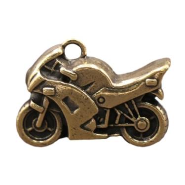 Imagem de ESTINTENG 2 peças retrô criativo latão motocicleta chaveiro mochila chaveiro pingente - motocicleta