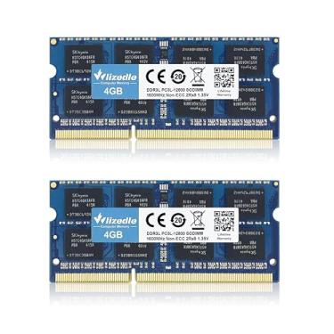 Imagem de Wlizedle Kit DDR3/DDR3L 8 GB (2 x 4 GB) Memória de laptop 1600MHz CL11 SODIMM Computador Desktop RAM PC3-12800 /PC3L-12800 240-Pin 1.35V/1.5V PC Memória para computador doméstico, azul