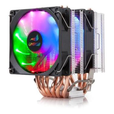Imagem de Cooler Duplo Para Processador INTEL/AMD Dissipador Cobre LED GMRGB PC 