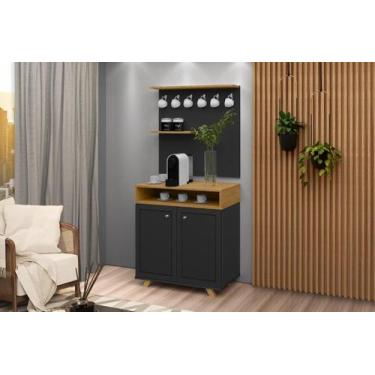 Imagem de Buffet / Aparador Com Painel ST Para o Cantinho do Café Estilo Retrô C