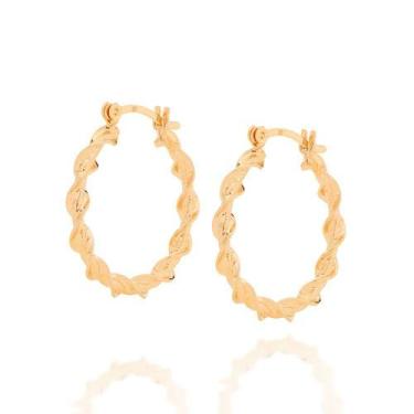 Imagem de Brincos banhado ouro 3x 24k 18k e 22k femininos argola rommanel torcid