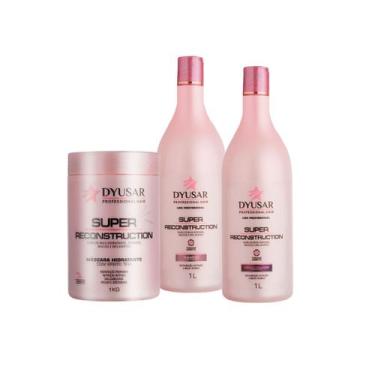 Imagem de Kit Reconstrução Com Condicionador, Máscara e Shampoo De 1L - DYUSAR C