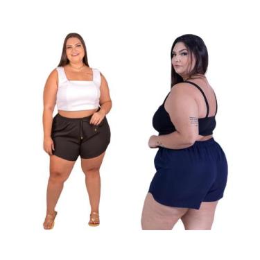 Imagem de Short De Banho Feminino Tactel Saída De Praia Plus Size Piscina Leve F