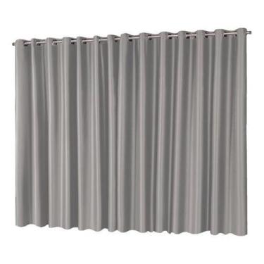 Imagem de Cortina Tecido Blackout Toque De Seda 2,80M X 1,80M - Cinza - Campari