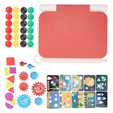 Imagem de Brinquedos de pintura, tela colorida LCD grande tela multifuncional de brinquedo, quebra-cabeça de desenho animado para crianças pintando desenho infantil(red)