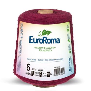Imagem de Barbante Colorido Euroroma nº6 4/6 - 600g, 1050 Bordo 