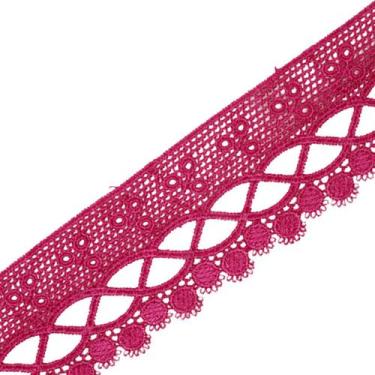 Imagem de Renda De Guipír Chl-581 - Rosa Escuro- Nº: 312- Peça Com 13,7 Metros -