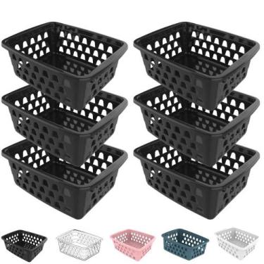 Imagem de Kit 6 Cesto Organizador Multiuso Decorativo Pequeno p/ Gaveta Armário 
