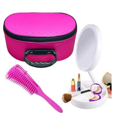 Imagem de Maleta Frasqueira Necessaire Viagem Maquiagem Esmaltes Perfumes Utensí