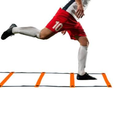 Imagem de Escada de Agilidade Nylon Regulavel Para Treino Funcional Degraus Ajus