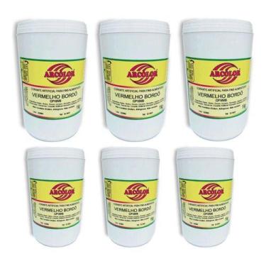 Imagem de Corante Em Pó 1kg Fardo C/6 Unidades Vermelho Bordo - ARCOLOR