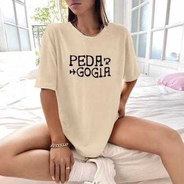 Imagem de Camisa Camiseta Feminina Estampada Pedagogia 100% Algodão Fio 30.1 Pen