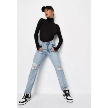 Imagem de Body Manga Longa Diluxo Larissa Blusa Gola Alta, Branco, Adulto, P