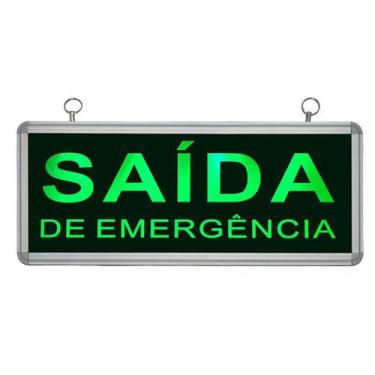 Imagem de Placa de Sinalização para Saída de Emergência de LED UN-10 220V - UNIK