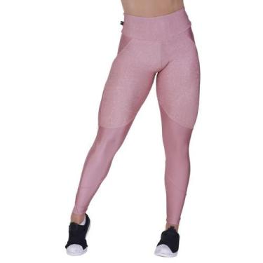 Imagem de Legging Fitness Recortes Cirre Relevo Com Detalhes liso Brilho Orbis R