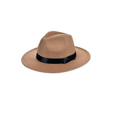 Imagem de BABEYOND Chapéu masculino Gatsby Panamá Fedora dos anos 20, Gatsby, estilo anos 20, acessórios de fantasia masculina Gatsby (camelo)