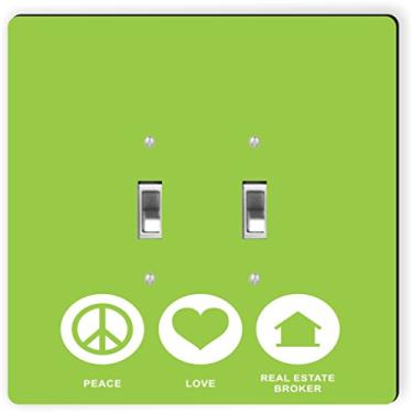 Imagem de Rikki Knight 42342 Placa de interruptor de luz com design de cor verde limão e corretor de imóveis