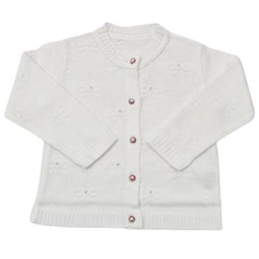 Imagem de Casaco Casaquinho Bebê Infantil Cardigan Tricô Tricot Frio Luxo - C.F.