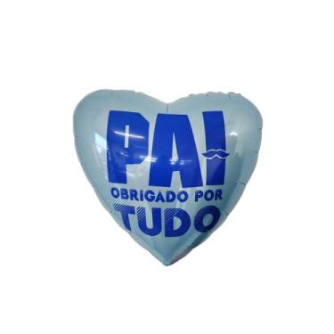 Imagem de Balão Metalizado Coração Dia Dos Pais Comemoração Decoração Enfeite  -