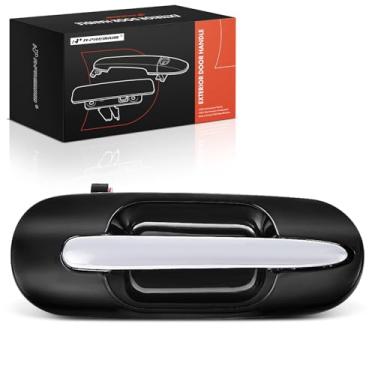 Imagem de A-Premium Maçaneta externa do lado do passageiro traseiro direito compatível com Honda CR-V CRV 1997 1998 1999 2000 2001, alavanca cromada e caixa preta, substituição # 72640-ST0-J02