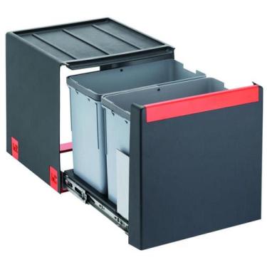 Imagem de Lixeira franke de embutir em abs com 2 cestos reservatórios de 14l cad