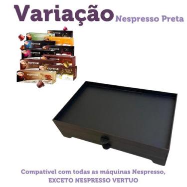 Imagem de Bandeja porta capsula grande com 2 gavetas suporte aparador servir apo