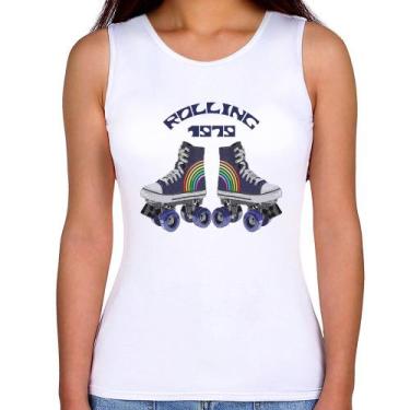 Imagem de Regata Feminina Rolling 1979 - Foca na Moda, Branco, P
