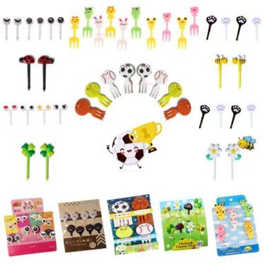 Imagem de Kit Garfinhos Palitinhos Infantis Para Petisco Frutas Crianças Desenho