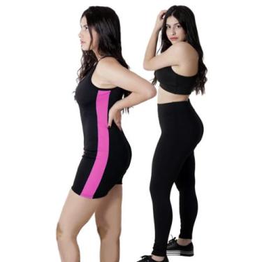 Imagem de Kit Maiô Macaquinho + Calça Leg + Touca de Natação - Lupis, Calça pret