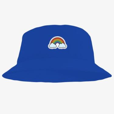 Imagem de Chapéu Bucket Hat Estampado Arco Iris - MP Moda Masculina, Único, Azul