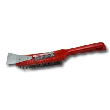 Imagem de Escova De Aço Cabo Plástico 4 Fileiras C/ Espátula Cortag