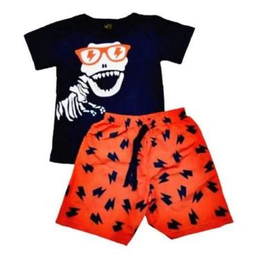 Imagem de Kit 5 Conjunto Menino Roupa Infantil Shorts Moletom Atacado - IMPERIO 