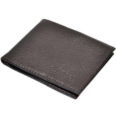 Imagem de Carteira de Couro Legitimo Larga C/Porta Cartão Cédula - Okezzi, Marro