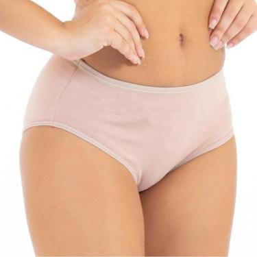 Imagem de Kit 3 Calcinhas Em Cotton Lisa Pala Forro Algodão Senhora Conforto - L