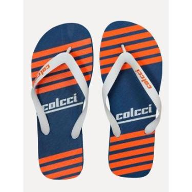 Imagem de Chinelo Colcci Masculino Listras Horizontais Azul Escuro-Masculino