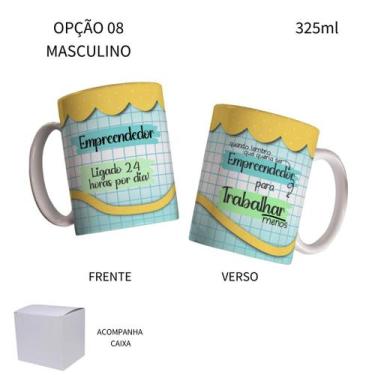 Imagem de Caneca 325ml Flork Profissões Empreendedor Empreendedora - LARANJA E M