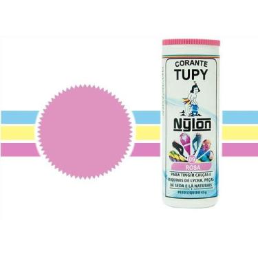 Imagem de 06 Corante Tupy Nylon  para lycra, seda, lã  frasco 45g , Rosa