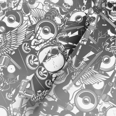 Imagem de Papel de Parede Adesivo Tema Roll Rock Sala Quarto - BAZAR DOS QUADROS