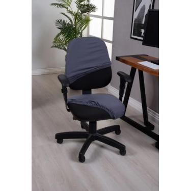 Imagem de Capa Para Cadeira de Escritório Executiva Giratória Encosto Longo Malh