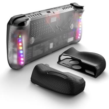 Imagem de JSAUX Placa traseira transparente RGB compatível com ROG Ally X, acessórios de capa ROG Ally X com alça de silicone e módulo de resfriamento, capa de substituição DIY