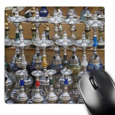 Imagem de 3dRose Mouse pad LLC 20 x 20 x 0,63 cm, mercado, cachimbos de narguilés na calçada Shop, Luxor, Egito-Af14 Aje0223 - Adam Jones (mp_71649_1)